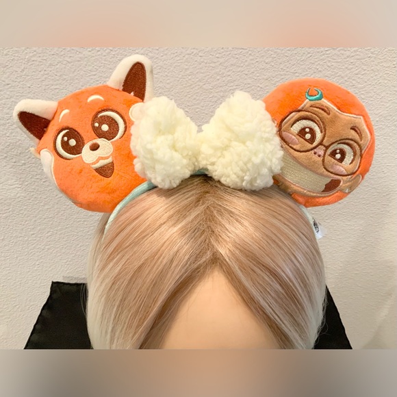 Disney Parks Turning Real Red Mei Panda Power Plush Ear Headband Adults ~New~ - Picture 3 of 11